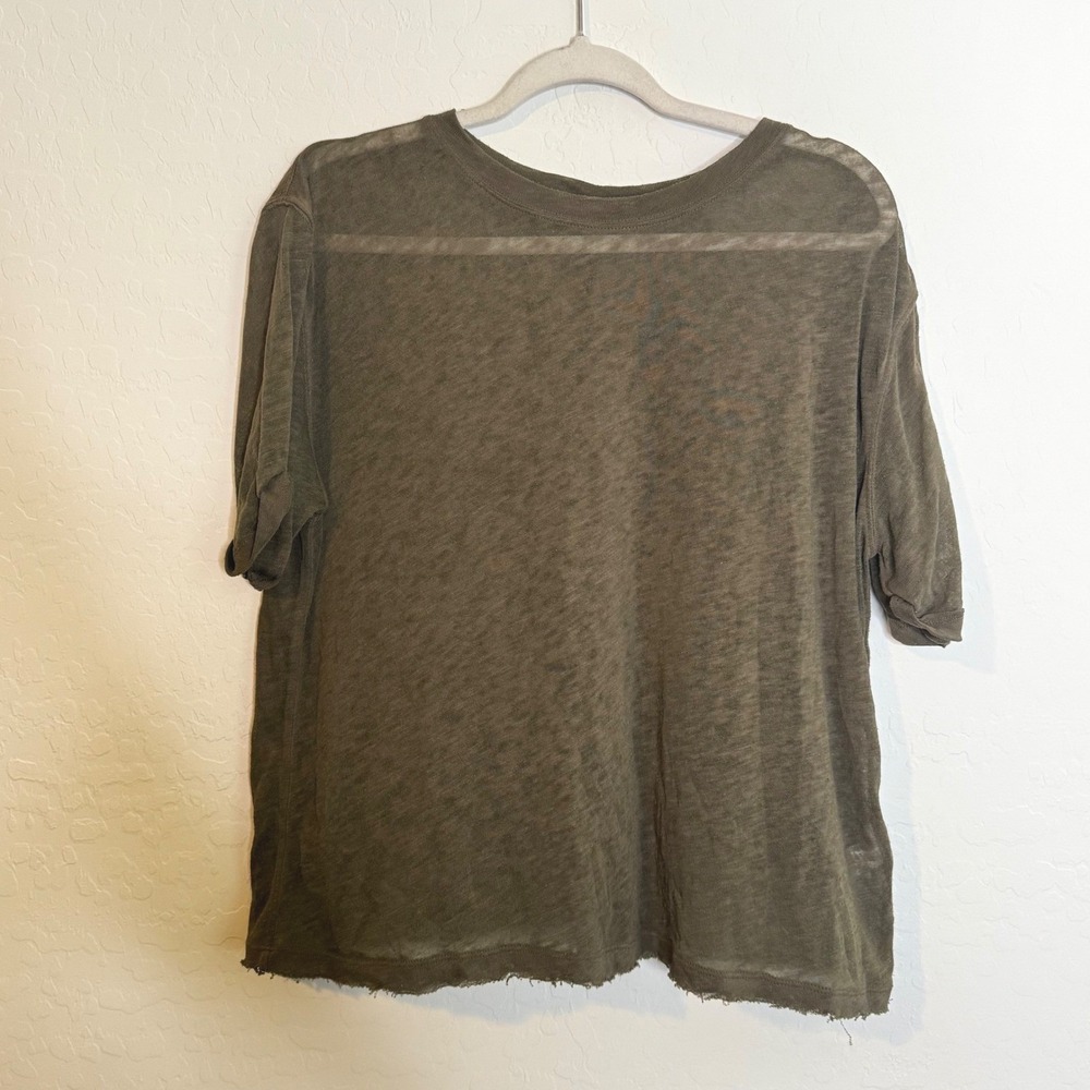 Free People We The Free Cassidy Tee Oversized Boho Burnout Casual Boxy Sheer
